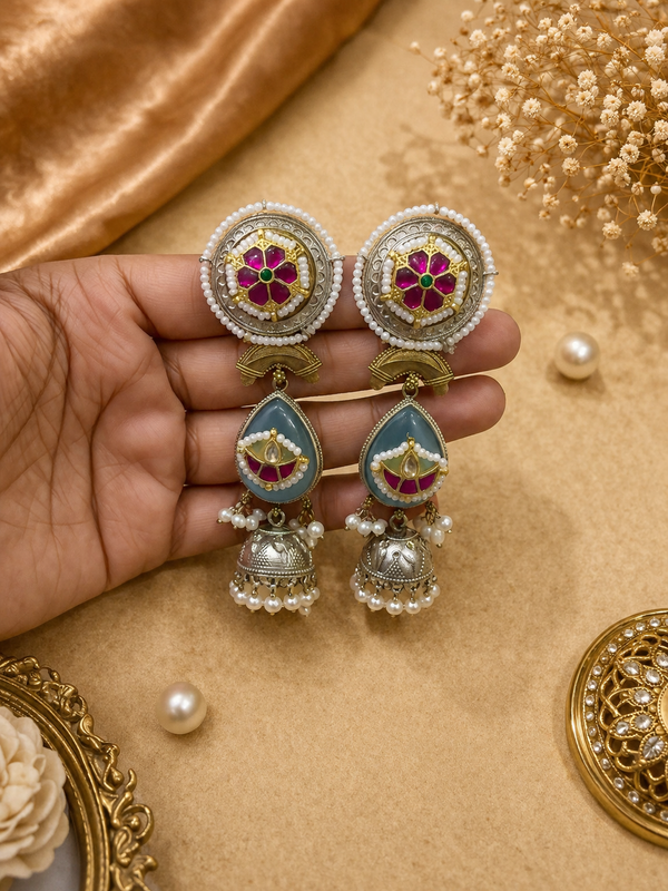 Kundan jhumka