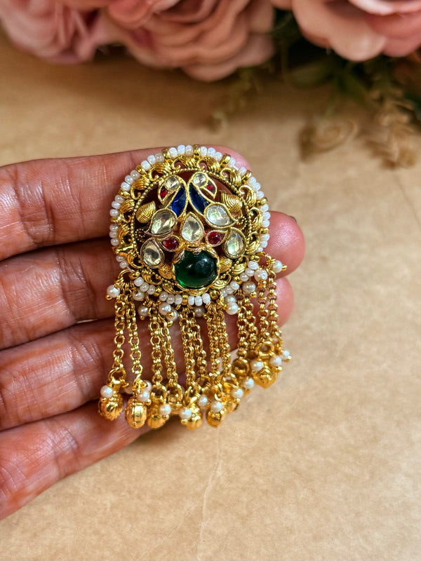 A-adjustable Kundan ring image 0