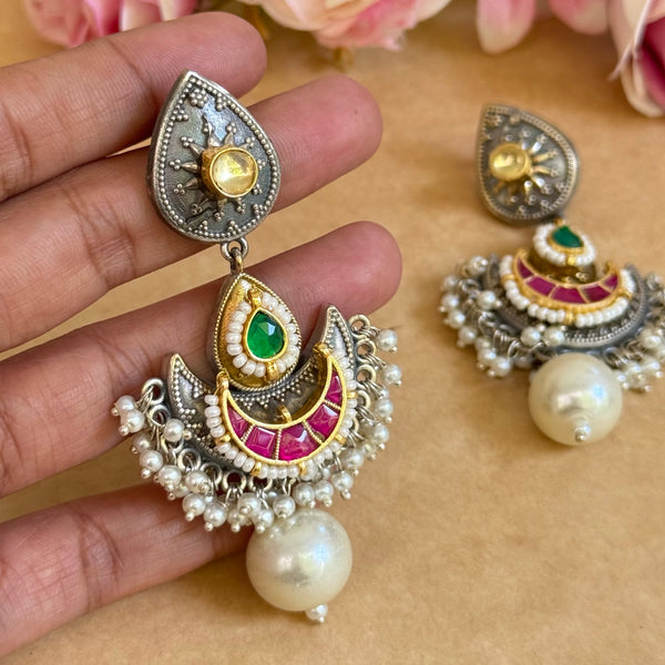 MOTI CHAND PACHI KUNDAN EARINGS image 0