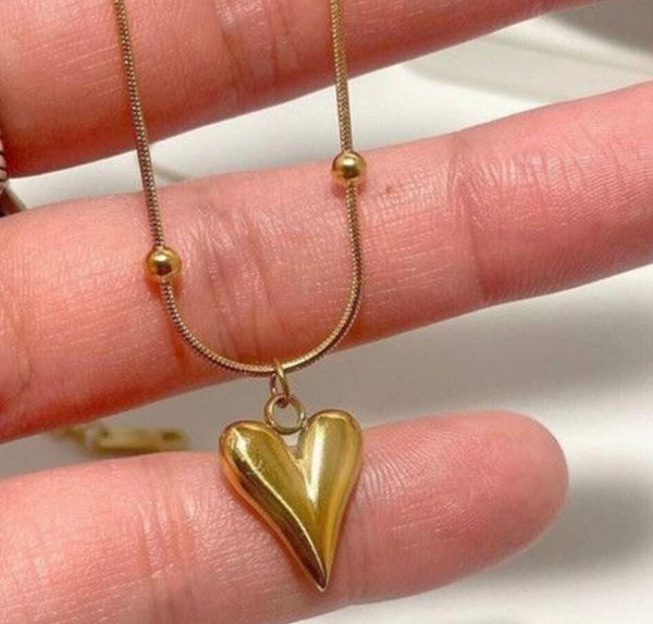 A-Anti Tarnish Golden Chain Necklace with Pendant for GirlsWomen - Perfect for Gifting & for Parties & Special Occasions image 2