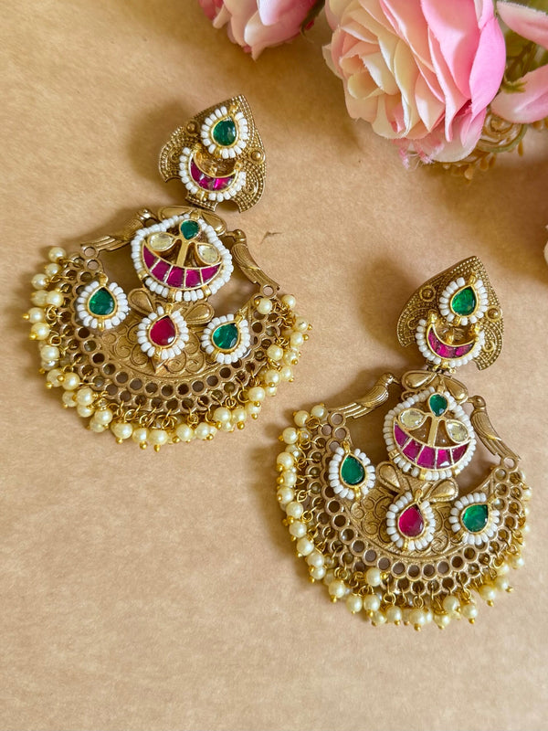 GEET PACHI KUNDAN PREMIUM EARINGS image 0