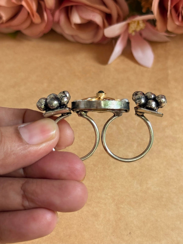 A-silver adjustable ring image 1