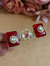 A-golden red adjustable ring image 0