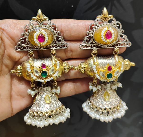 AASHIQ PACHI KUNDAN EARINGS2 image 0