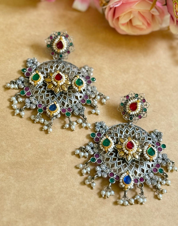 URVI PACHI KUNDAN EARINGS image 0