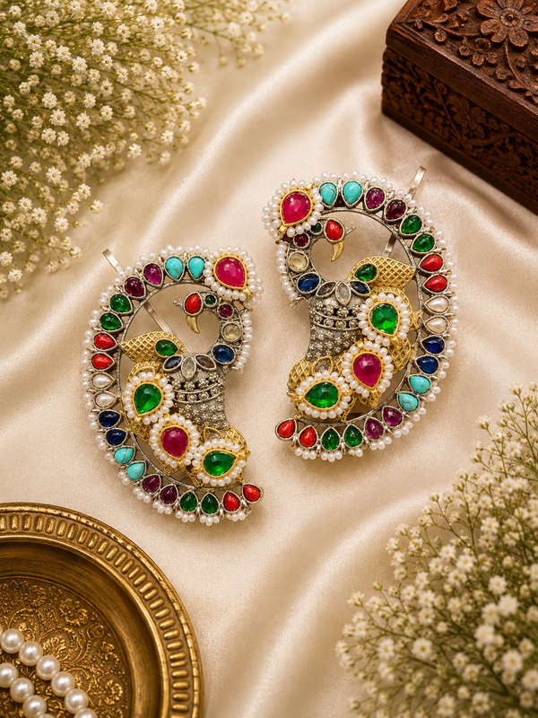 Kundan ear cuff