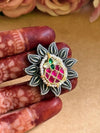 A-adjustable Kundan ring image 0