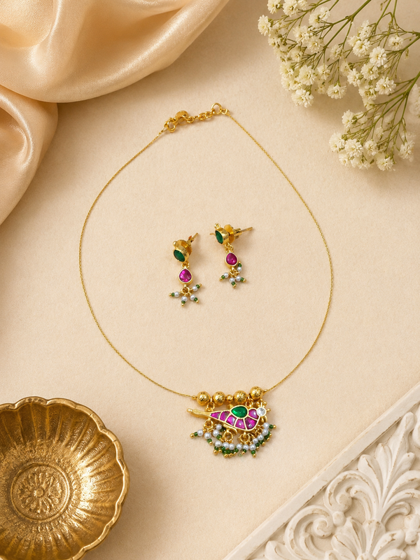 Bird invisible necklace