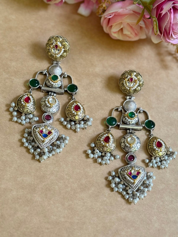 SRIVALLI PACHI KUNDAN EARINGS image 0