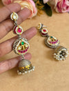 FATEH PACHI KUNDAN EARINGS image 0