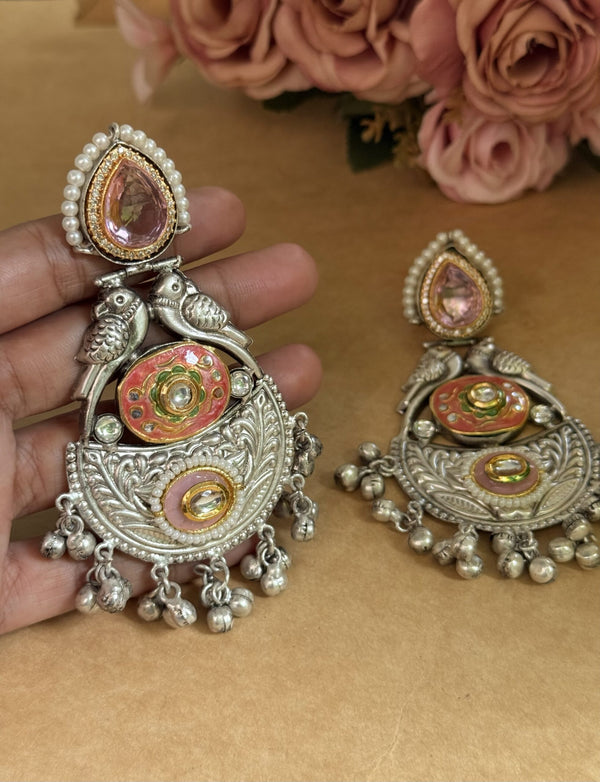 Silver kashmiri earrings image 0