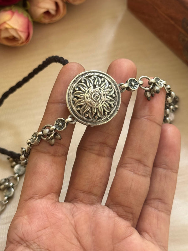 A-German silver borla maangtika image 1
