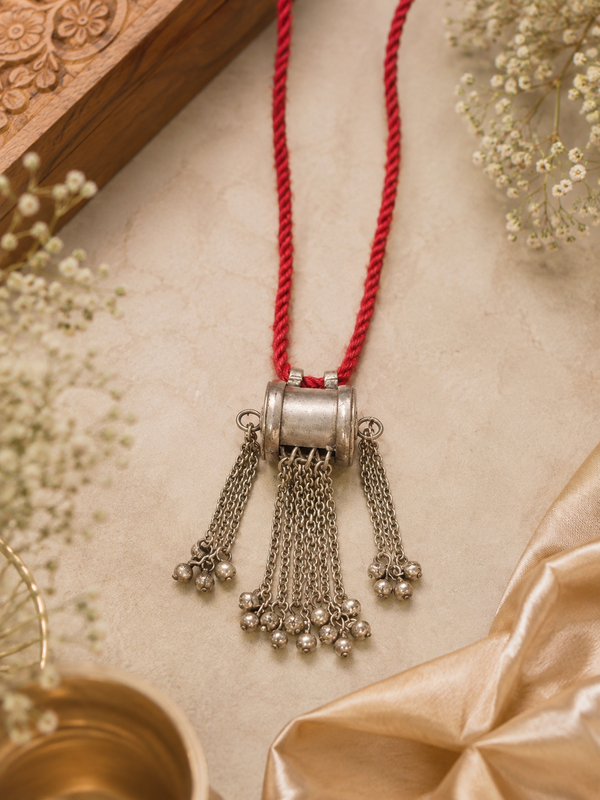German silver long necklace