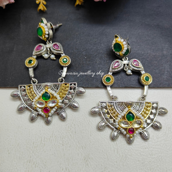 SAIYYAN SILVER REPLICA EARINGS image 0