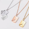 A-Love Letter Envelope Pendant Necklace Customized Stainless Steel Jewelry Confession Love You image 1