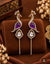 Peacock needle ear cuff
