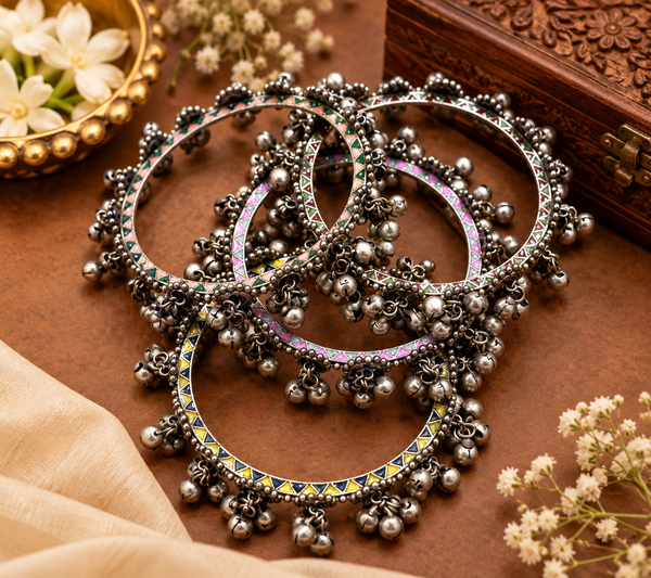Handcrafted Ghungroo bangles 4pcs