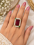  Maroon stone ring