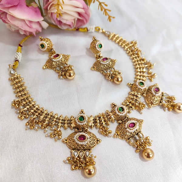 GOLDPLATED SATRANGI NECKLACE image 0