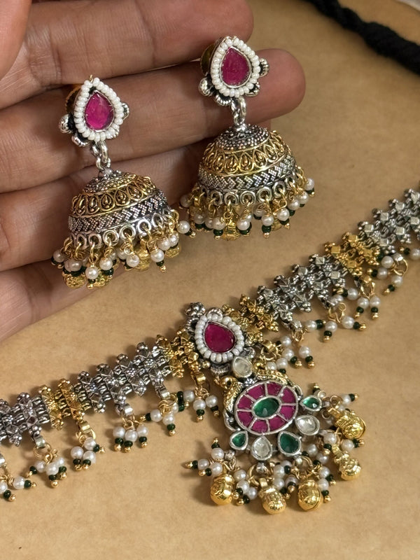 javri jadau Kundan antique necklace image 0
