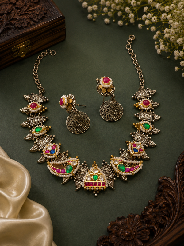 Peacock necklace