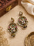 Golden brahm Pachi Kundan earrings
