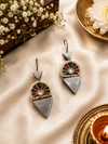Pachi Kundan hoop earrings