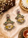 Pari pachi Kundan earrings