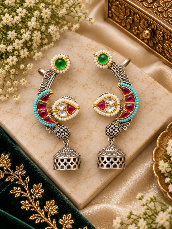 Kundan ear cuff