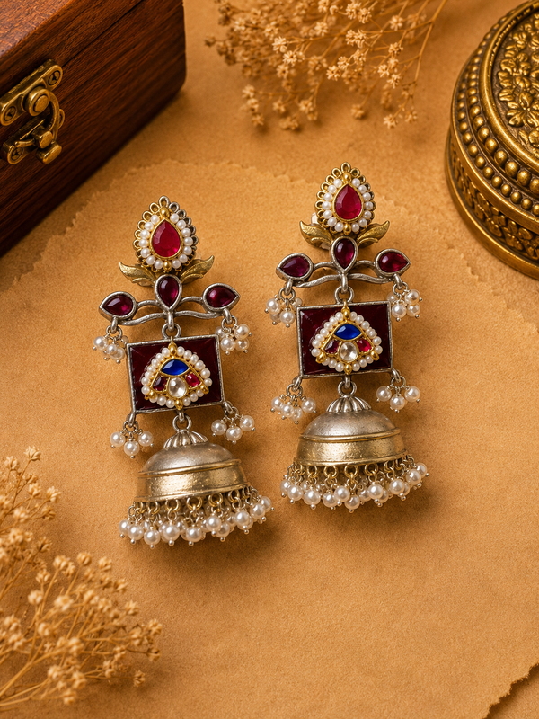 Kundan jhumka