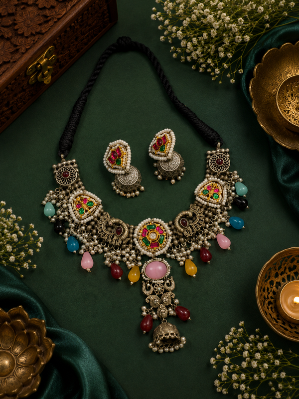Malti colour handmade necklace