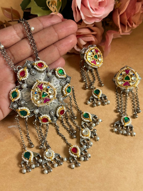 Kundan long set image 2