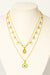 Anti tarnished Evil eye chain pendal set with three layer chain pendal image 0