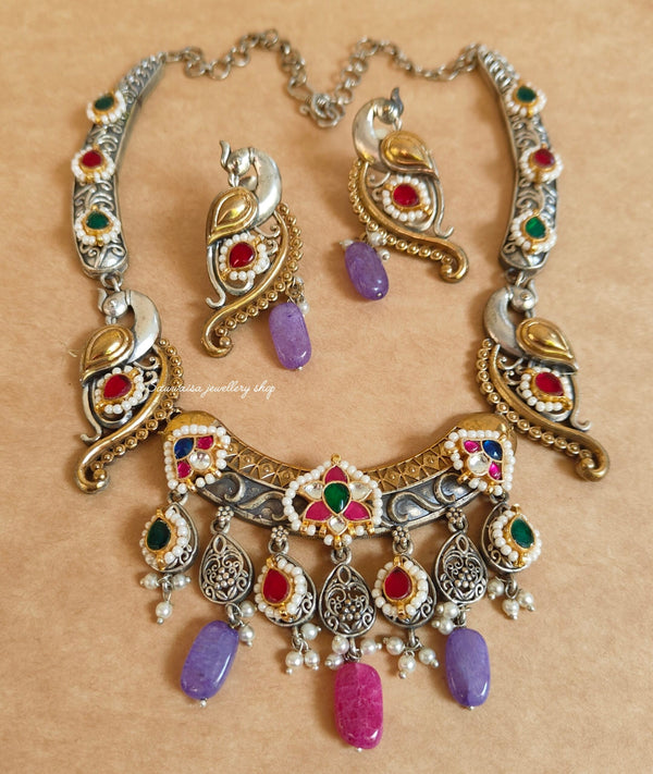 AVANTIKA PREMIUM PACHI KUNDAN NECKLACE image 0