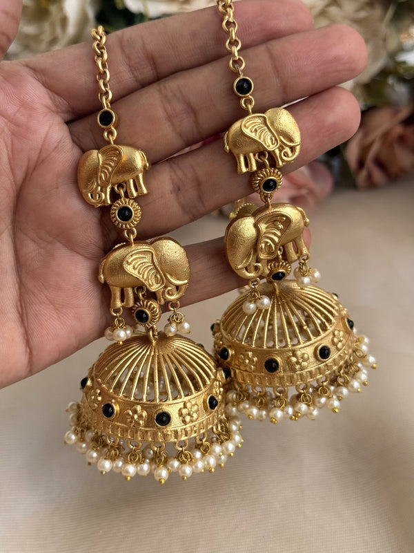 Elephant Kashmiri jhumkas image 0