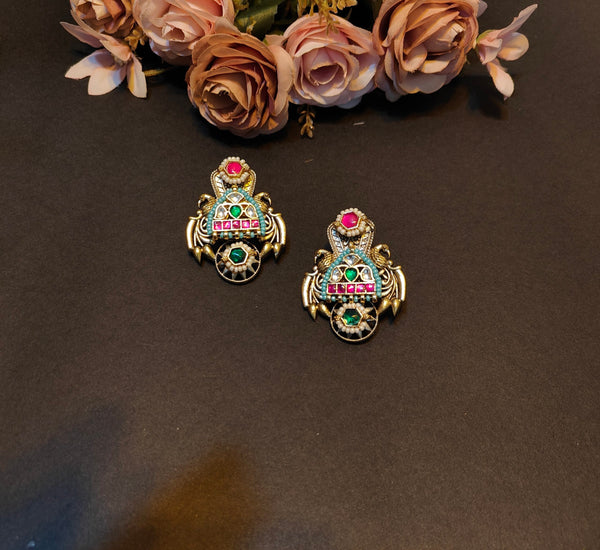 BEBAK PACHI KUNDAN EARINGS image 1