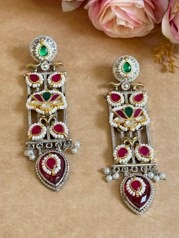 NAARI PACHI KUNDAN EARINGS image 0