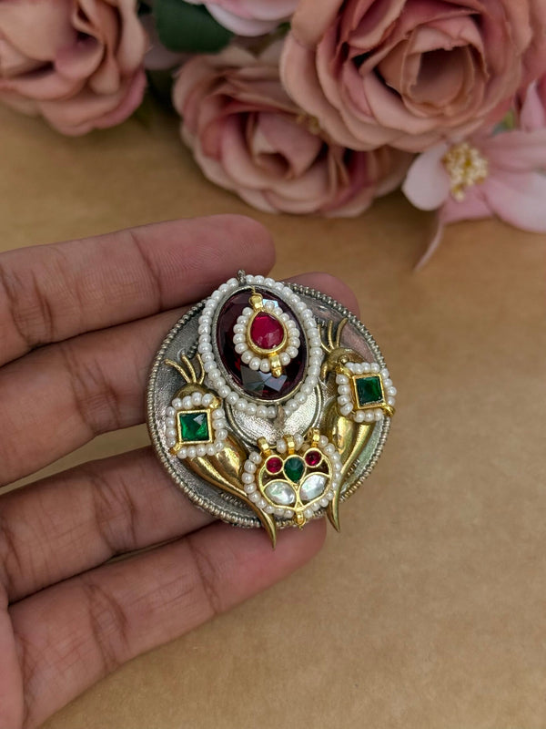 NETRA PACHI KUNDAN RING image 1