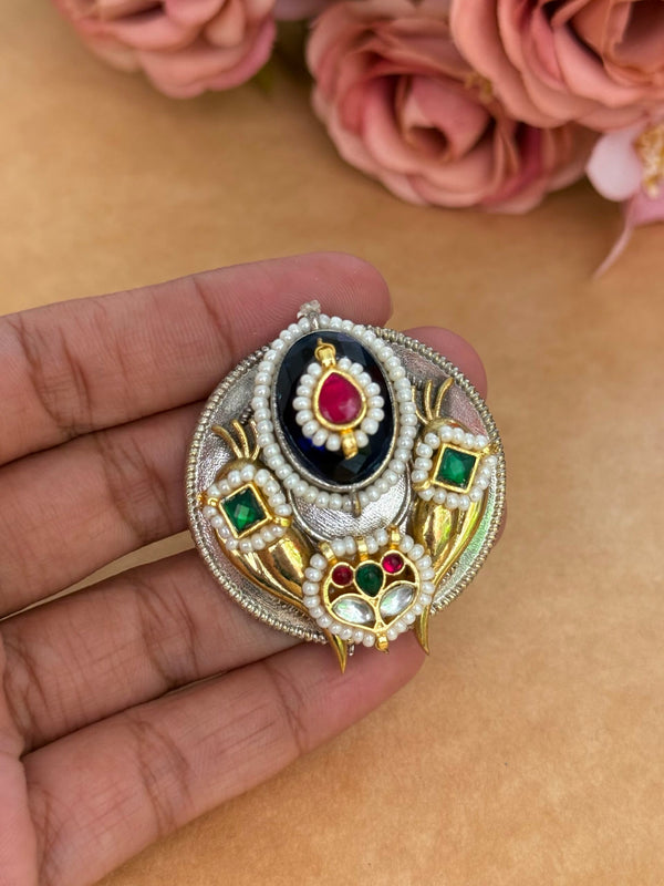 NETRA PACHI KUNDAN RING image 0