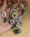 pink long necklace image 1