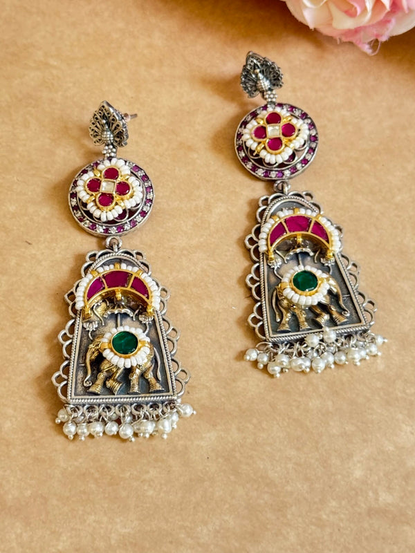 HEERIYE PACHI KUNDAN EARINGS image 0