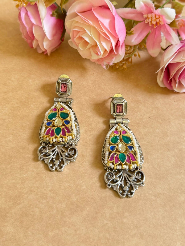KAMLEYA PACHI KUNDAN EARINGS image 0
