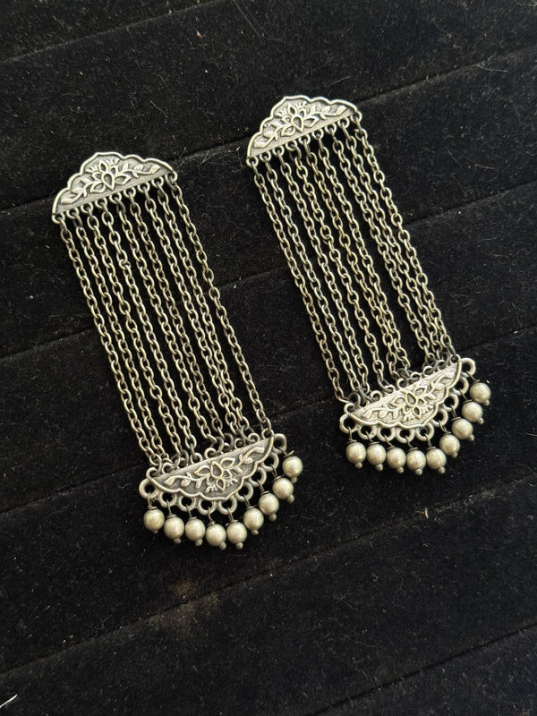 A-German silver earrings image 0