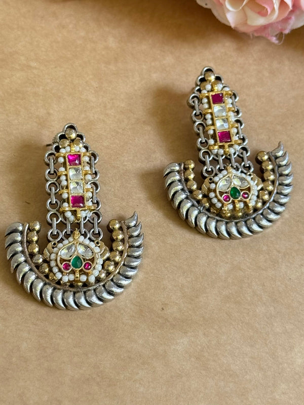 ANKHIYA PACHI KUNDAN EARINGS image 0