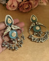 ILLUMINATE ETHNIC EMERALD STONE EARINGS image 0