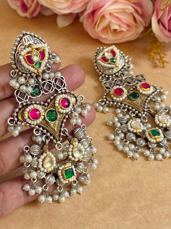 RAAZI PACHI KUNDAN EARINGS image 0