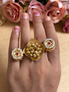 BUBBLE KUNDAN RING image 2