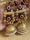 ROCKFELLER EMERALD KUNDAN JHUMKAS image 0