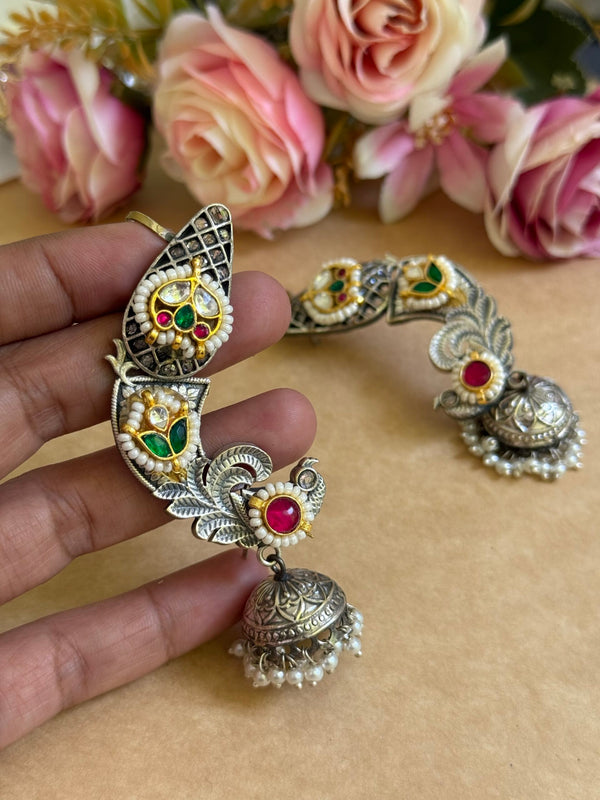 DIKSHA PACHI KUNDAN JHUMKAS EARCUFF image 0