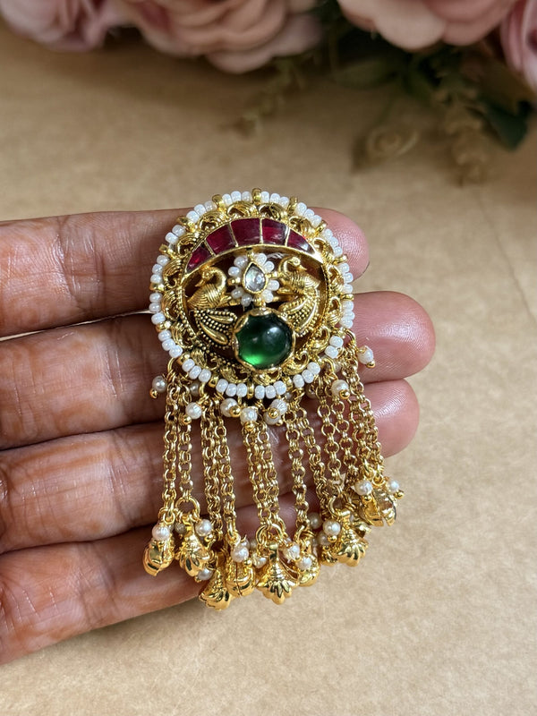 A-adjustable Kundan ring image 0